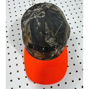Wolverine camo snap back hat